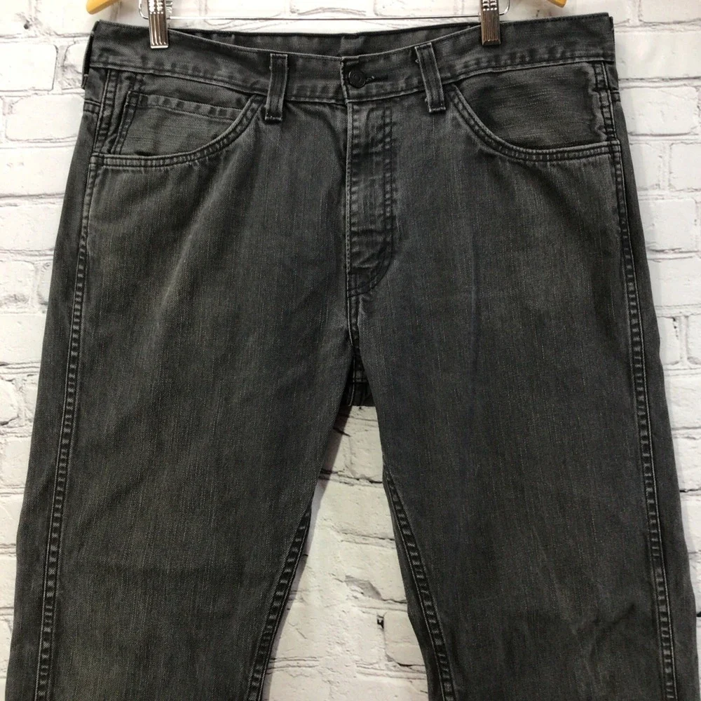 Levis 513 Black Jeans Mens‎ Sz 38X32 Flaws